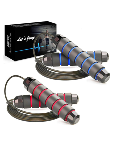 Cuerda de Saltar AIZIYUO Ajustable 2.74m Sin Enredos