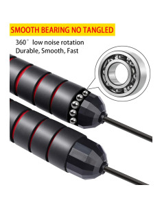 Cuerda de Saltar AIZIYUO Ajustable 2.74m Sin Enredos 2