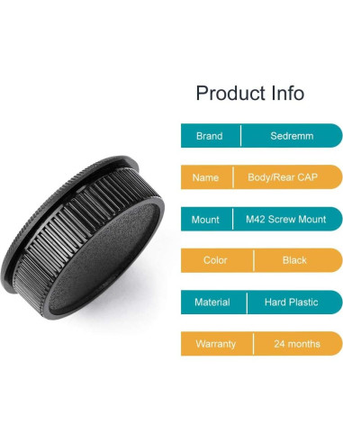 Juego de tapas de cuerpo y trasera Leica M42 - 4 piezas