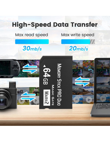 Memoria Stick Pro Duo 64GB Pefishop para PSP y Cámaras