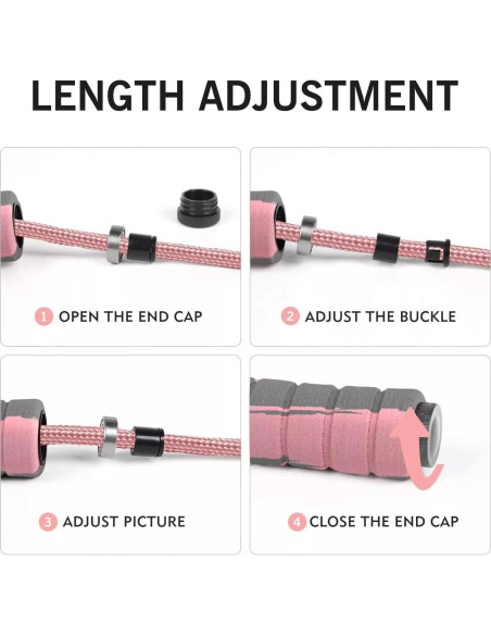 Cuerda de Saltar Ajustable Fitmyfavo con Peso 2.80m Rosa