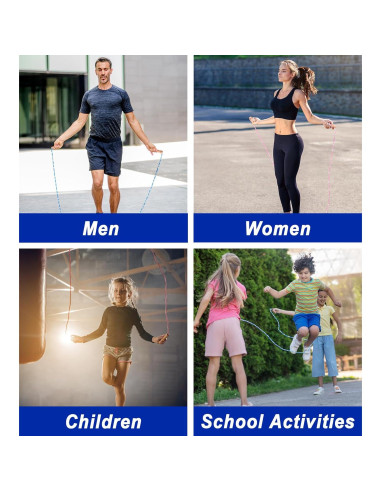 Cuerda de Saltar Ajustable EGOSKY 3m con Mango de Madera