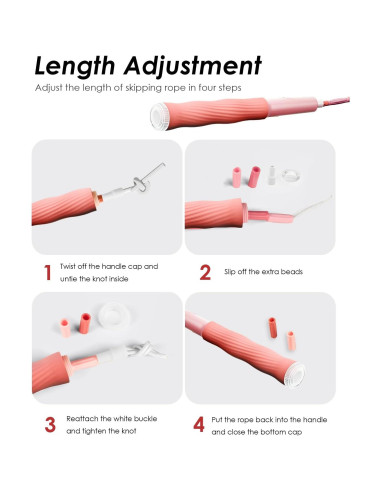 Cuerda de Saltar Ajustable POCFOINY para Niños - 2.75m