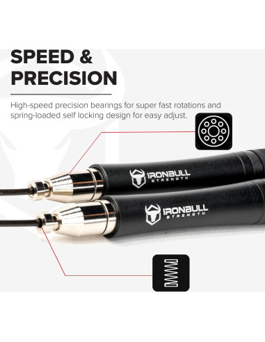 Cuerda de Saltar de Velocidad Iron Bull Strength - Aluminio Ajustable