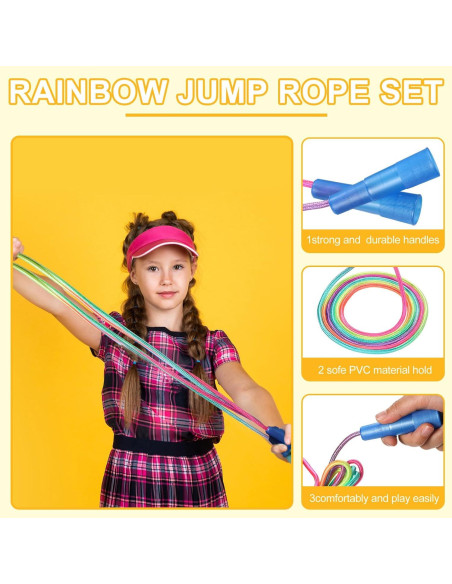 Cuerdas de Saltar Arcoíris Leyndo 24 Piezas 2.2m Nylon