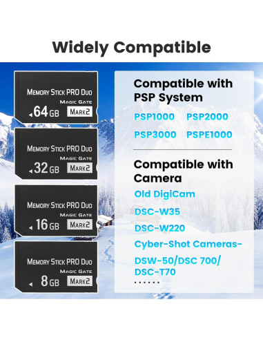Memoria Stick Pro Duo 64GB Pefishop para PSP y Cámaras