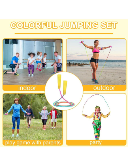 Cuerdas de Saltar Arcoíris Leyndo 24 Piezas 2.2m Nylon