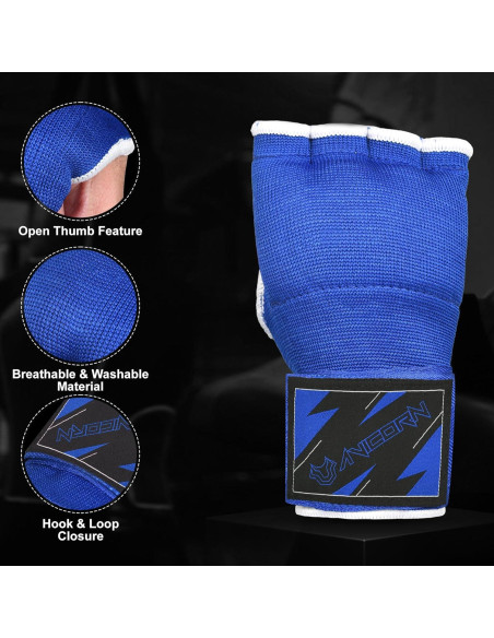 Guantes de Gel AVICORN QuickWraps Niños X-Pequeño Azul/Blanco