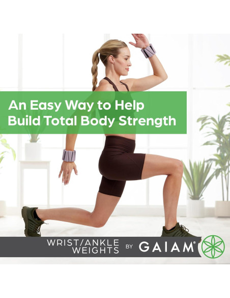 Pesas de Muñeca y Tobillo Gaiam 1.81 kg Rosa Polvoriento