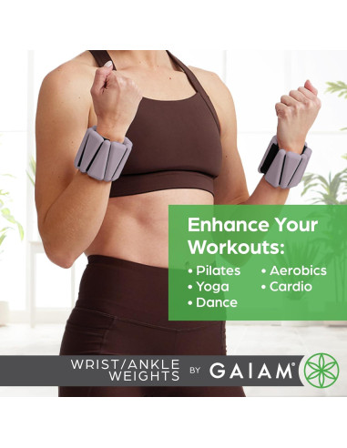 Pesas de Muñeca y Tobillo Gaiam 1.81 kg Rosa Polvoriento