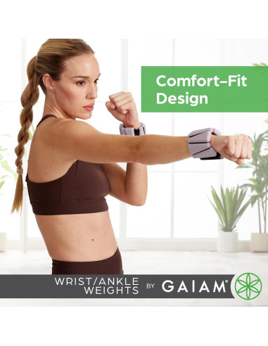 Pesas de Muñeca y Tobillo Gaiam 1.81 kg Rosa Polvoriento