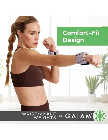 Pesas de Muñeca y Tobillo Gaiam 1.81 kg Rosa Polvoriento