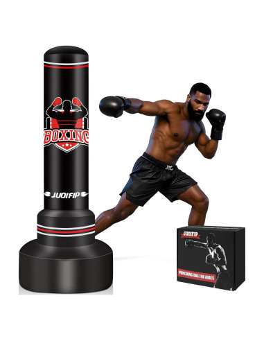 Saco de Boxeo de Pie JUOIFIP 177.8 cm con Guantes y Bomba