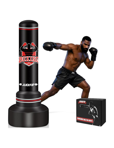 Saco de Boxeo de Pie JUOIFIP 177.8 cm con Guantes y Bomba