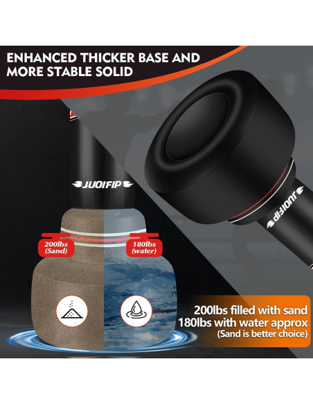 Saco de Boxeo de Pie JUOIFIP 177.8 cm con Guantes y Bomba