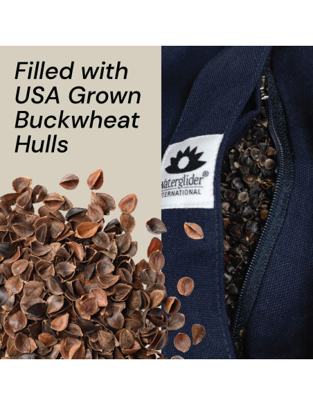 Cojín de Meditación Waterglider Redondo 35cm Relleno Trigo Sarraceno