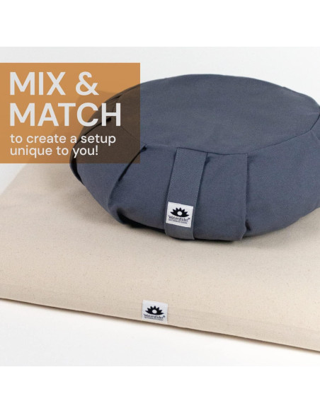 Cojín de Meditación Waterglider Redondo 35cm Relleno Trigo Sarraceno