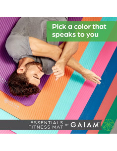 Esterilla de Yoga Gaiam Essentials 10mm Antideslizante Negra 2