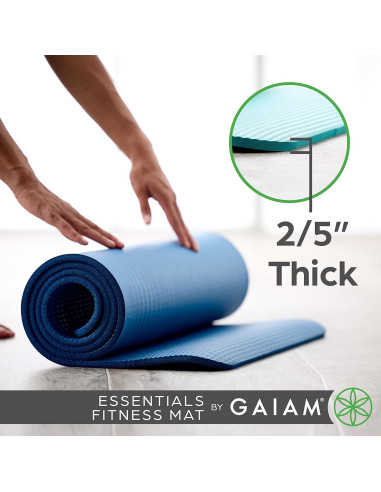 Esterilla de Yoga Gaiam Essentials 10mm Antideslizante Negra