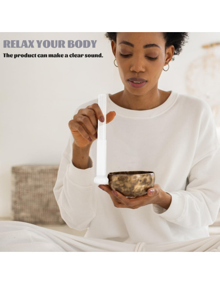 Mazo de Acrílico Transparente SUPVOX 22x3.5cm para Meditación