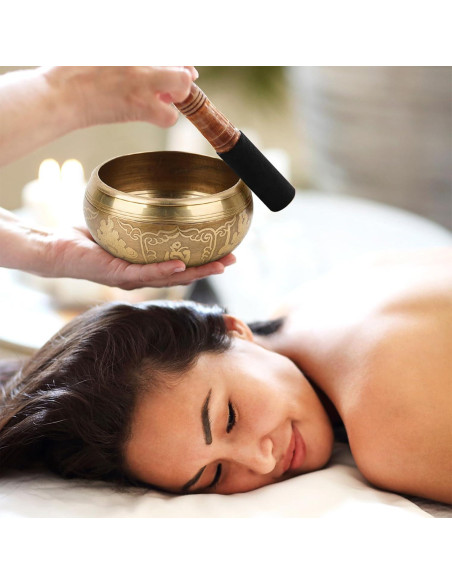 Mazo de Cuenco Cantante Hihealer 2 Piezas Madera de Nogal