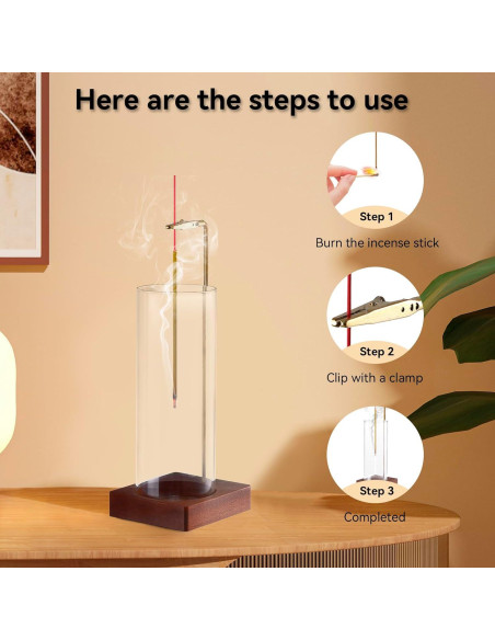 Soporte de Incienso Durmmur con Catcher de Ceniza de Vidrio