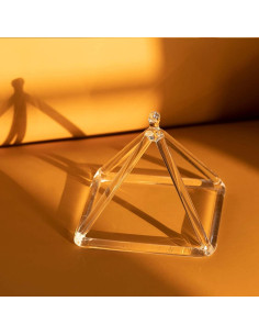 Pirámide de Canto de Cristal Hye-eun 20.32 cm Cuarzo Puro 2