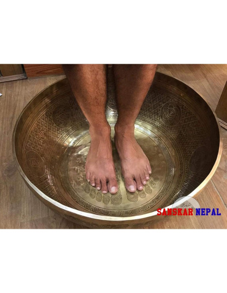 Tazón Cantante Grande 53 cm SANSKAR NEPAL Hecho a Mano