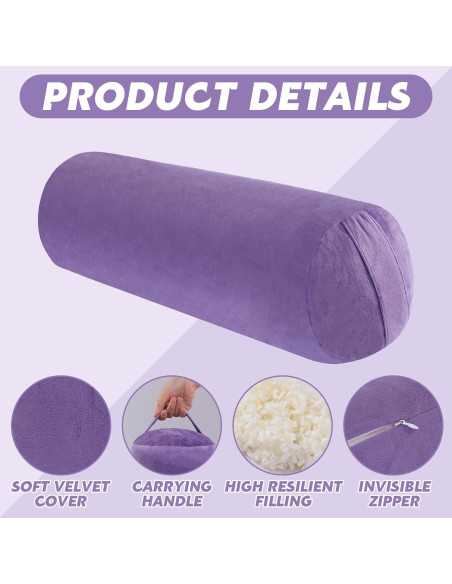 Almohada de Yoga Redonda MABOZOO Cilíndrica Lavable 69.85cm