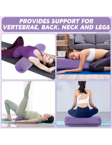 Almohada de Yoga Redonda MABOZOO Cilíndrica Lavable 69.85cm