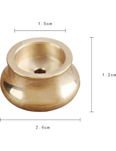 Soporte de Incienso Mini ZYAMY 6PCS Latón Dorado 2.5x1.3cm