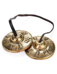 Cymbales Tingsha Foraineam de Bronce Tibetano 6.5 cm