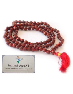 Mala de Sándalo Rojo IS4A 108+1 Cuentas para Meditación
