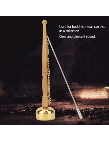 Campana de Mano Pssopp de Bronce para Meditación y Oración