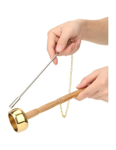 Campana de Mano Pssopp de Bronce para Meditación y Oración