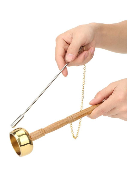 Campana de Mano Pssopp de Bronce para Meditación y Oración