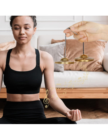 Címbalos Tingsha ZenBless Tibetanos 6.6cm con Caja y Funda