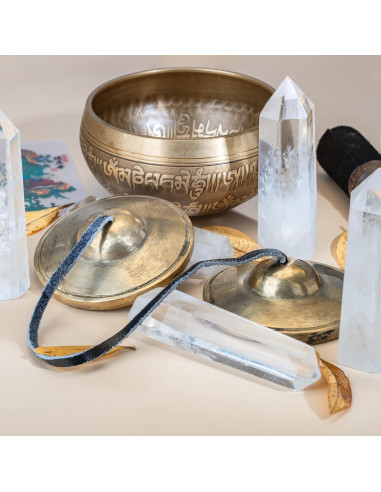 Címbalos Tingsha ZenBless Tibetanos 6.6cm con Caja y Funda