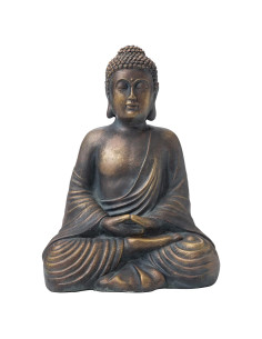 Estatua de Buda Meditador Glitzhome 48 cm Bronce Antiguo