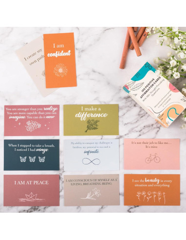 100 Tarjetas de Afirmación BRYTEFY para Meditación y Estrés