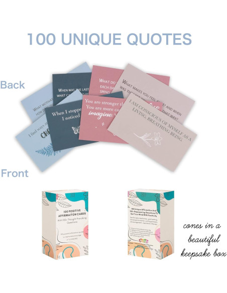 100 Tarjetas de Afirmación BRYTEFY para Meditación y Estrés