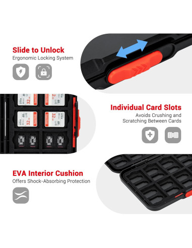 Estuche para Tarjetas de Memoria Jinjiacheng KCB-60ST, 60 Slots