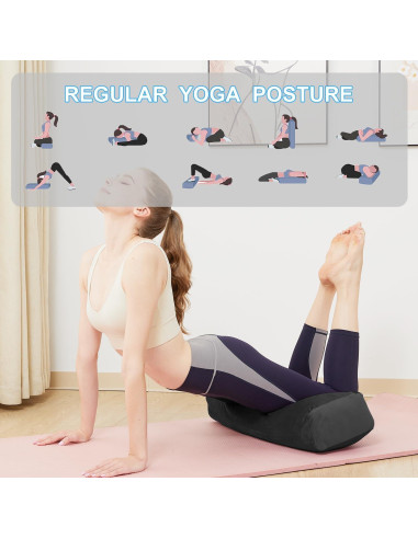 Cojín de Meditación TokSay Terciopelo Negro 68x25.4x12.7 cm