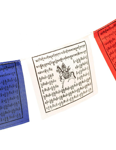 Banderas de Oración Tibetanas 25 Piezas - Algodón Hecho a Mano 12x12cm