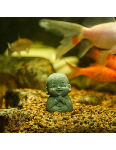 Juego de 4 Estatuas Mini Buda Risueño LWDUDE para Feng Shui