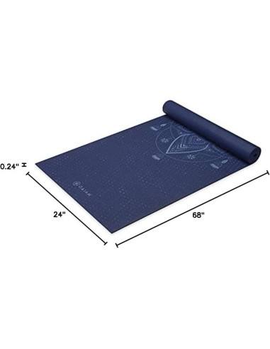 Esterilla de Yoga Gaiam Premium 6mm Antideslizante Azul