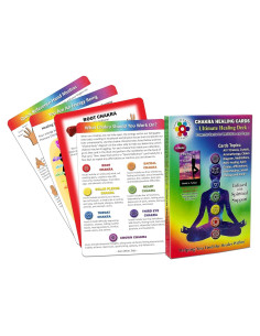Baraja de Cartas de Sanación de Chakras Luz de Sanación Profunda - 18 Cartas 10x15cm