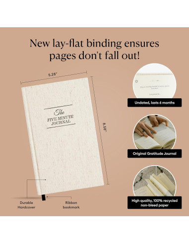 Diario de Gratitud Intelligent Change 6 Meses A5 Lino Original