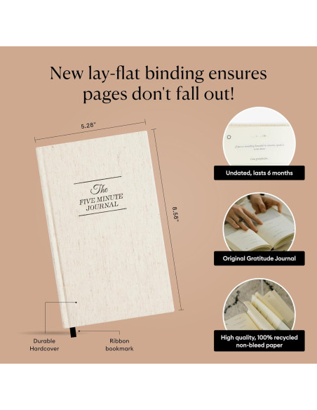 Diario de Gratitud Intelligent Change 6 Meses A5 Lino Original