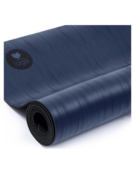 Mat de Yoga Antideslizante IUGA Azul Oscuro 193x66 cm Ecológica